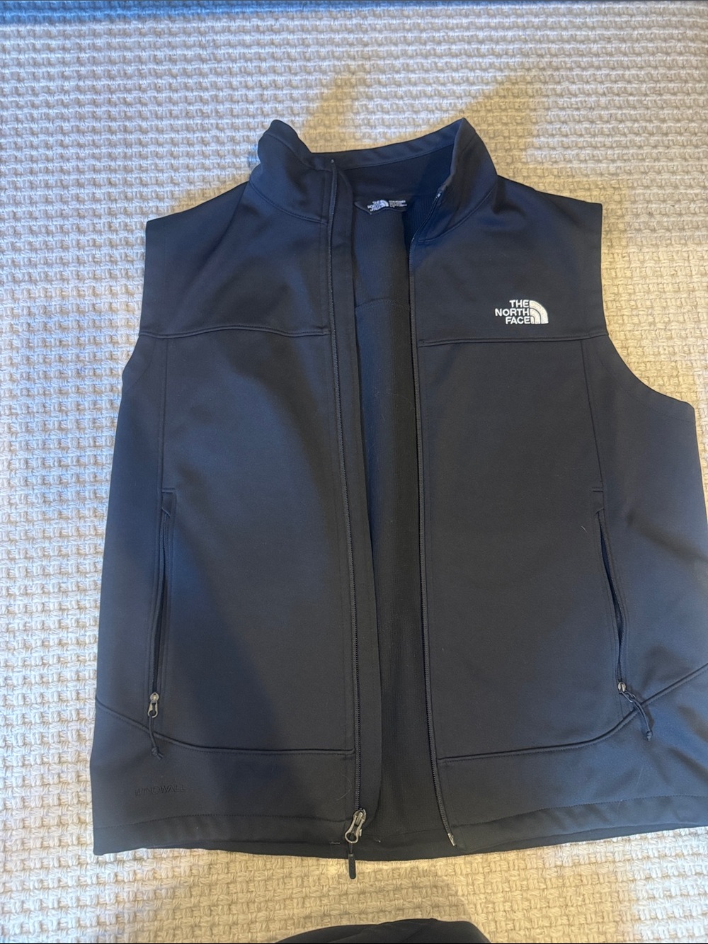 The North Face Men’s Black Softshell Vest with Logo- Large